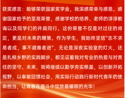 【榜样引领】国家奖学金获得者风采展示——张巍