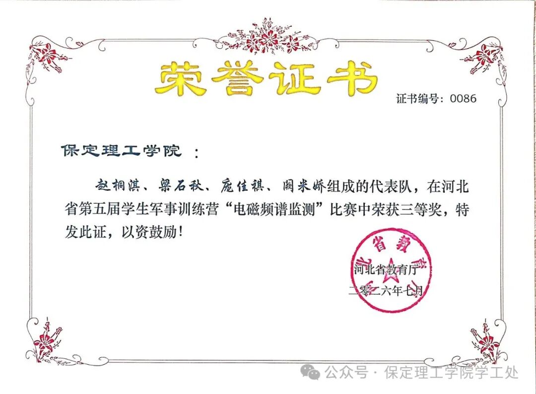 省级一等奖+多项殊荣！保定理工学院学子闪耀河北省第五届学生军事训练营