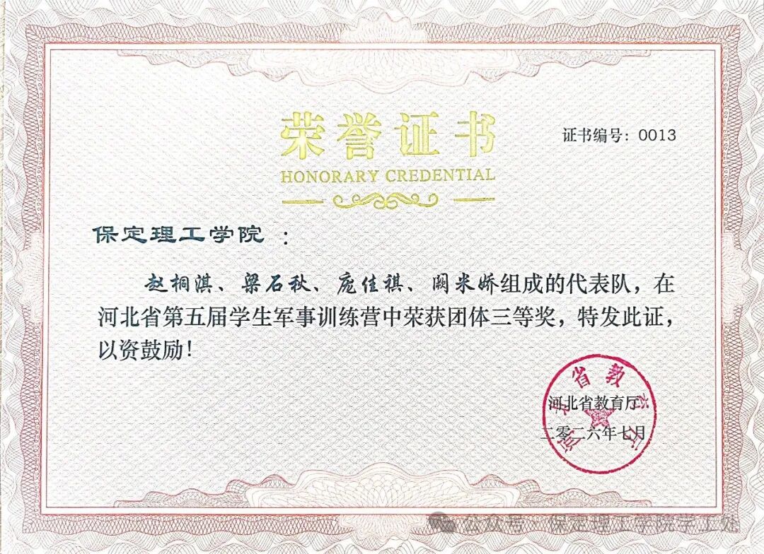 省级一等奖+多项殊荣！保定理工学院学子闪耀河北省第五届学生军事训练营