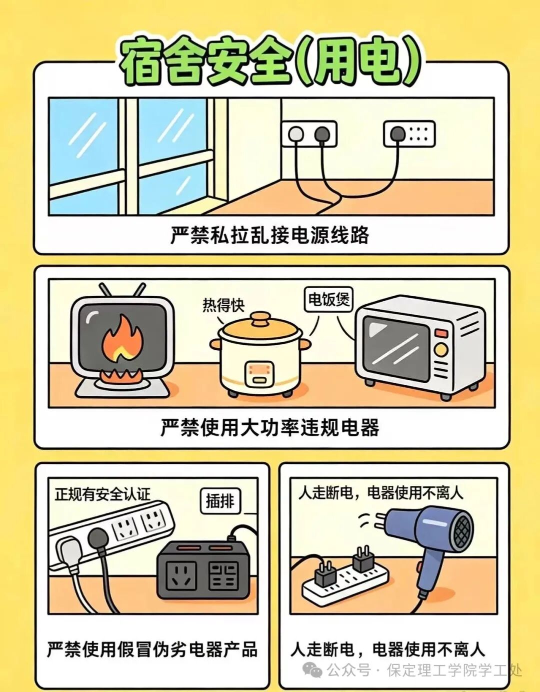 绷紧宿舍安全弦，守护寝室平安家